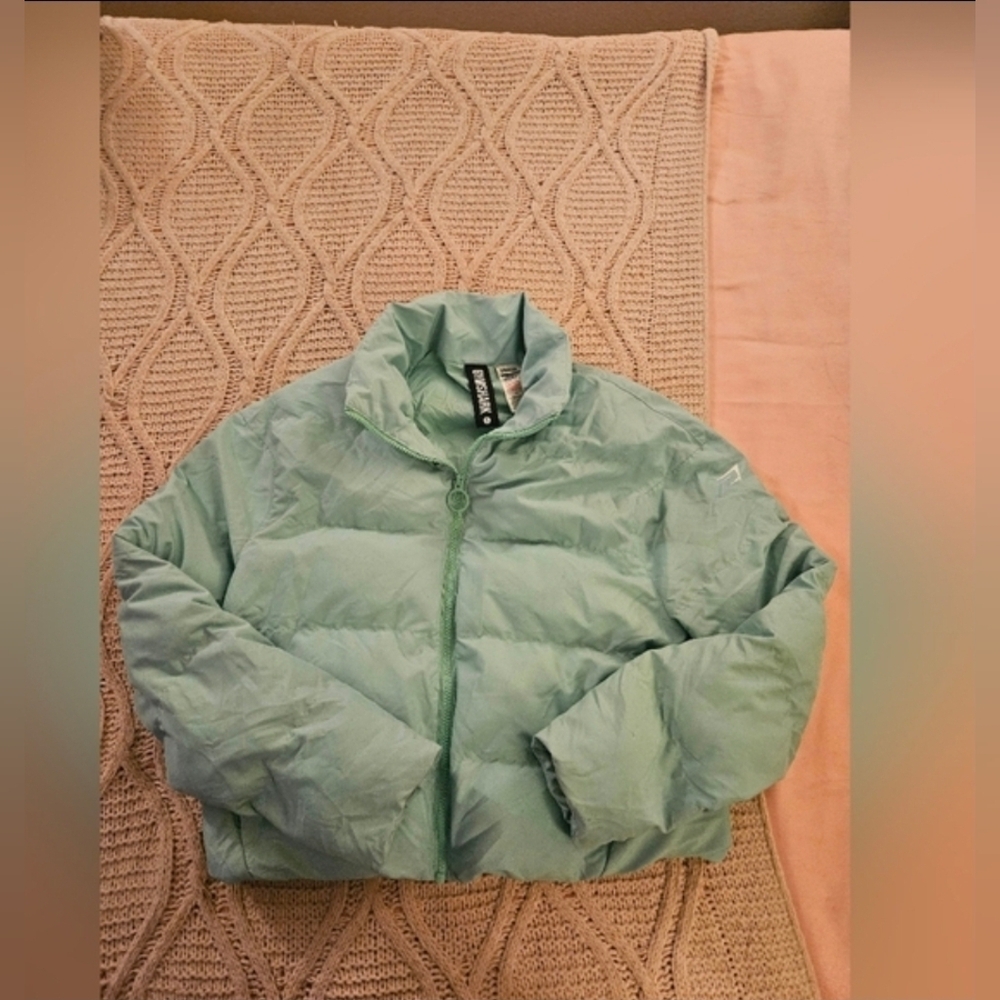 Gymshark Mint Green Puffer Jacket S